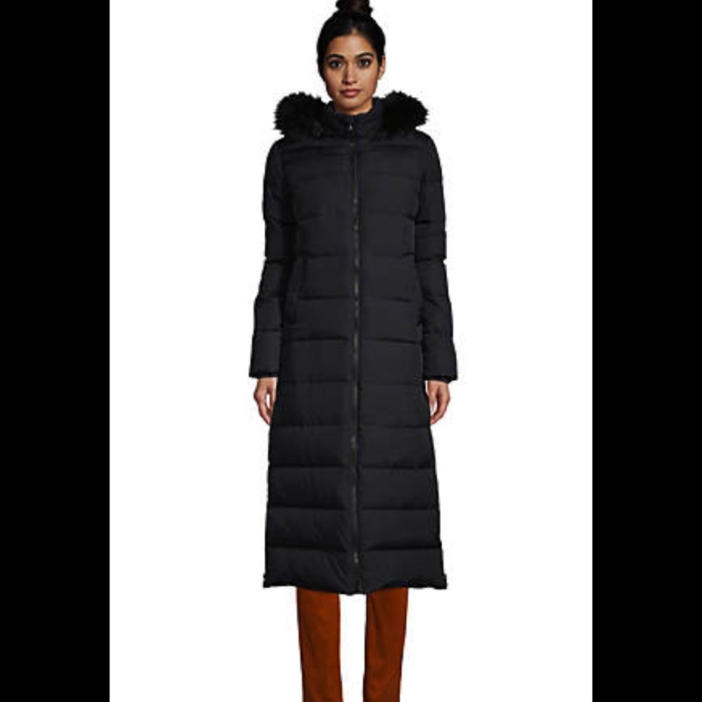 Land’s End Women's Down Maxi Winter Coat Size L 12-14